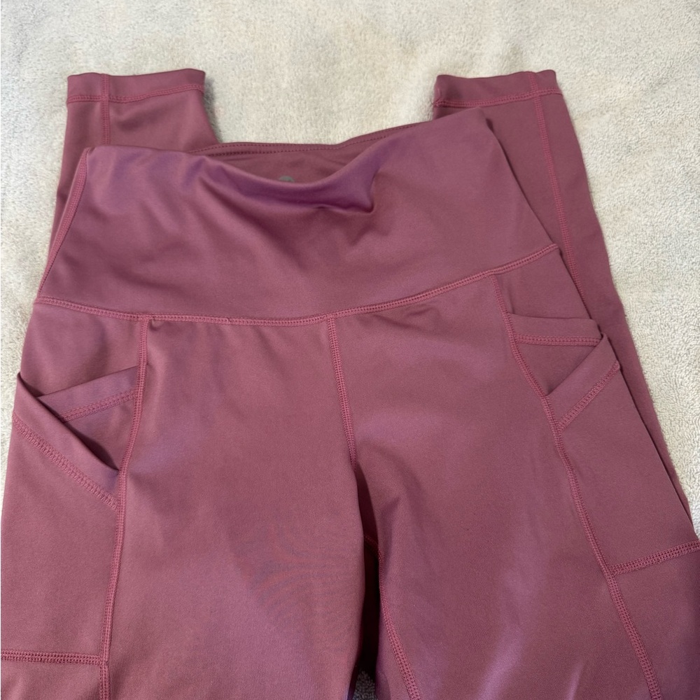 Women's Burgundy High-Waisted Leggings